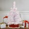 Northlight Pre-Lit Medium Rockport White Pine Artificial Christmas Tree - 2' - Pink Lights
